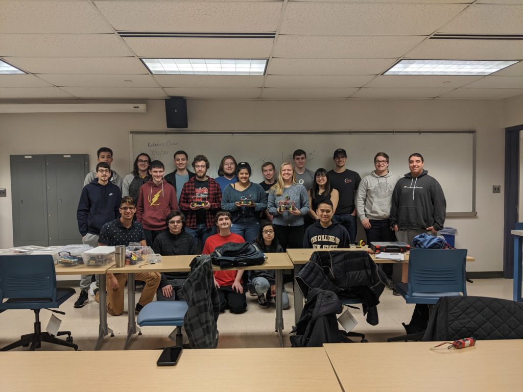 Picture of the robotics club in spring 2020